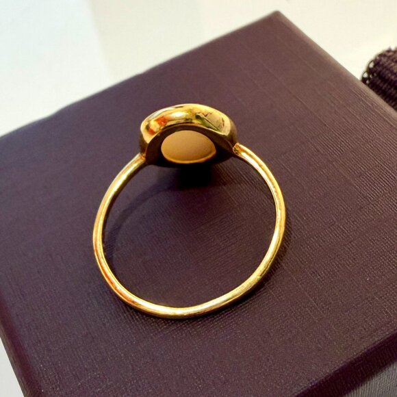 Linjer "Margit" Gold Vermeil Mother of Pearl Ring - Size 9 - Picture 5 of 11